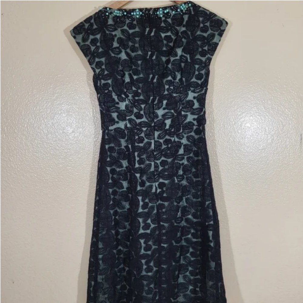 Nanette Lepore Lace Turquoise Beading Sheath Dress - Picture 9 of 9